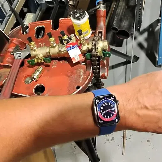 Backflow preventer assembly with valves and pressure test connections for Plumbing Services in Goodyear showing backflow preventer assembly valves pressure test connections thumbnail closeup