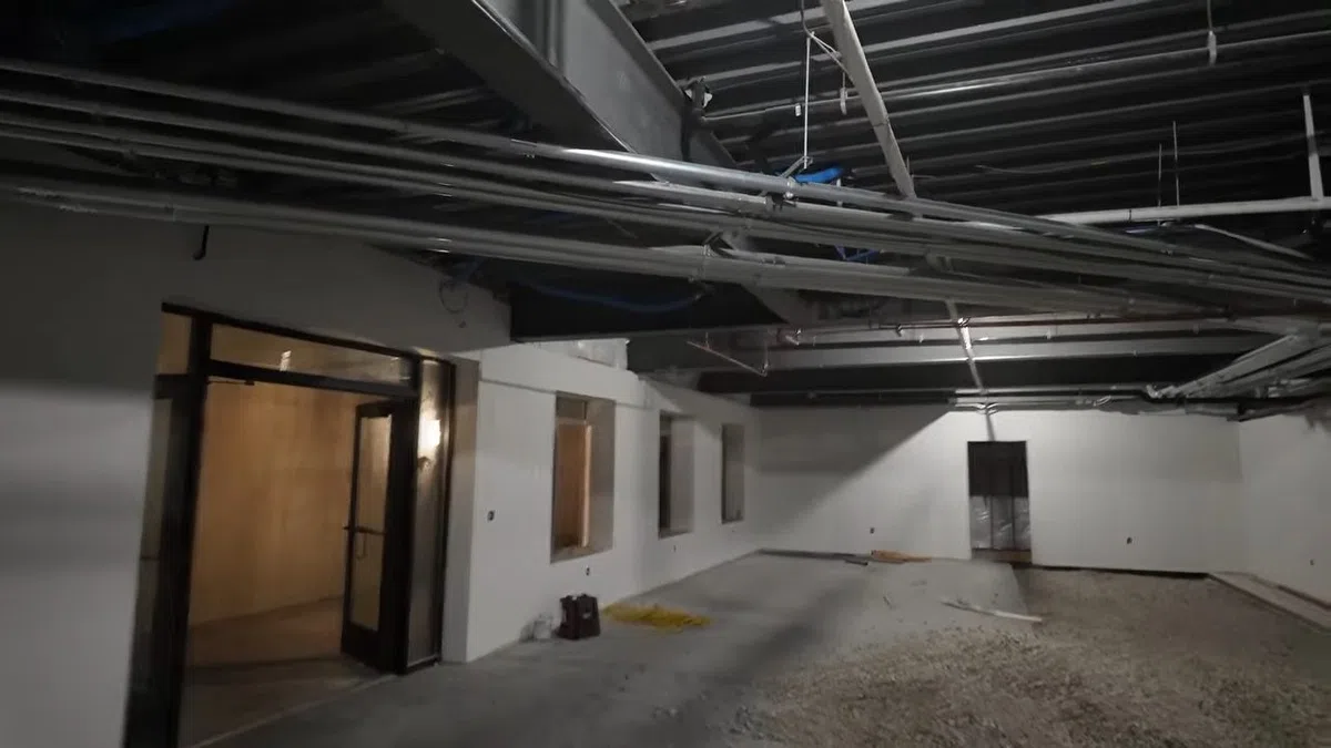 Commercial plumbing rough-in work inside an unfinished business space for Commercial Plumbing in Goodyear