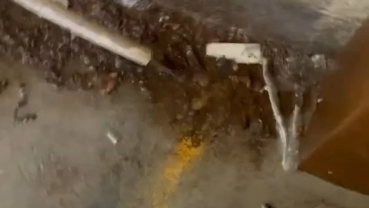 Exposed water line connection being repaired near an outdoor or utility access point for Plumbing Services in South Goodyear