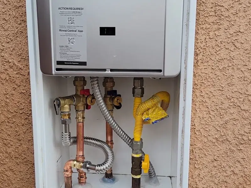 Tankless water heater connections and descaling service equipment for Commercial Plumbing in Goodyear