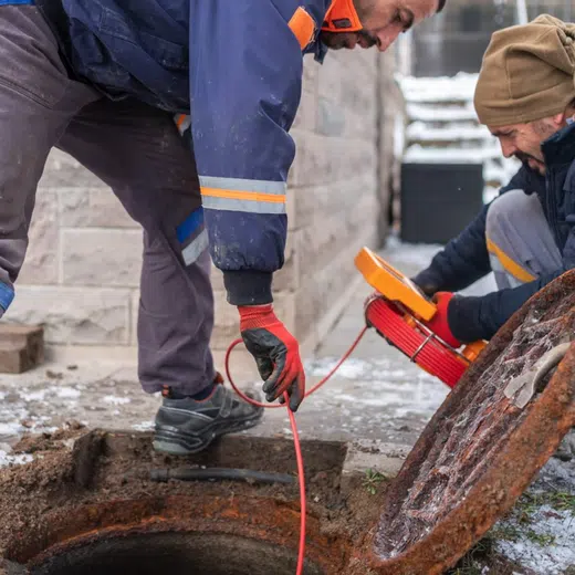 Trenchless sewer repair equipment and exposed sewer lateral access for Plumbing Services in Goodyear showing trenchless sewer repair equipment exposed lateral access thumbnail install