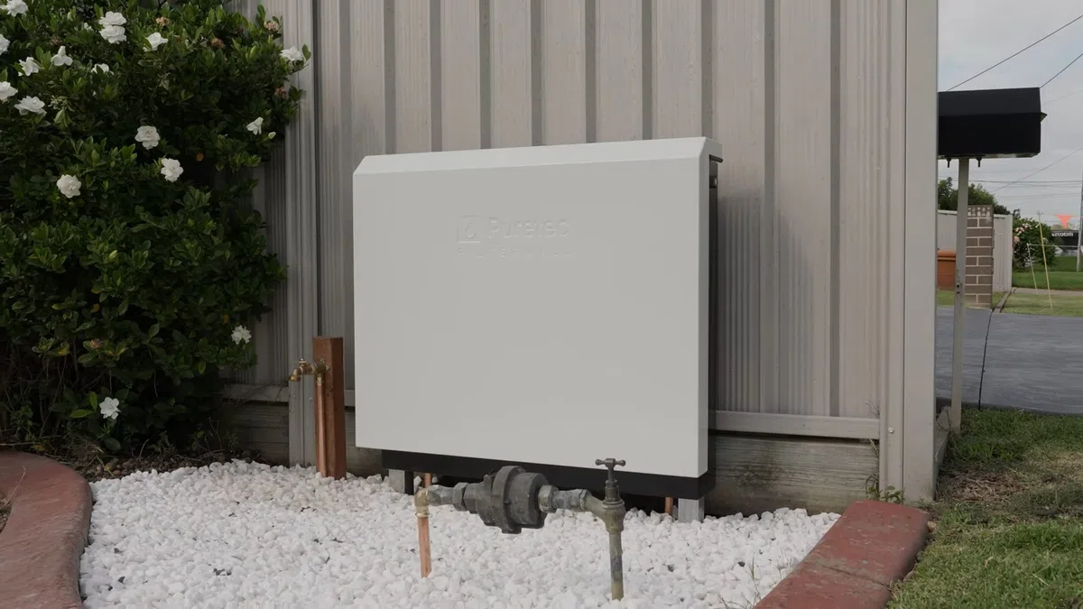 Water filtration housing and treatment equipment connected to residential plumbing for Plumbing Services Near Goodyear Ballpark,